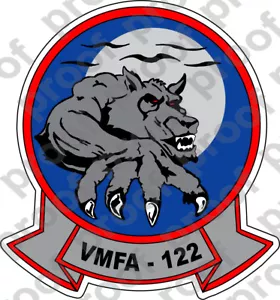 AUFKLEBER USMC VMFA 122 WERWOLVES ooo USMC Lisc No 20187 - Bild 1 von 1