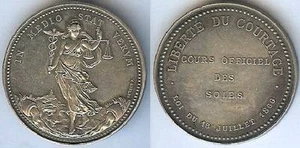 Token - LYON Freiheit der Seidenvermittlung Silber + Biene d=37m/22g - Bild 1 von 1