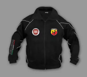 Mens Fiat Abarth Sport Racing Fleece Jacket Sweatshirt Apparel Embroidered - Picture 1 of 3