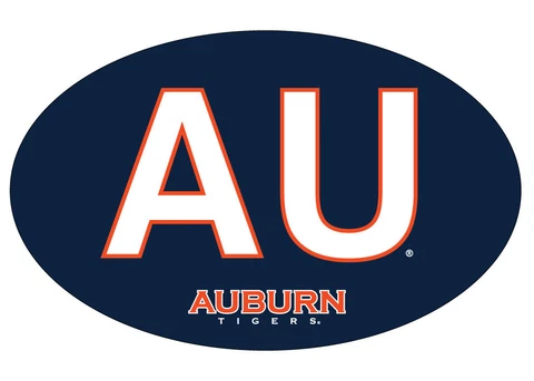AUBURN BLOCK LETTER OVAL MAGNET-AUBURN TIGERS CAR MAGNET-NEW FOR 2016! Cover
