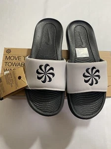 New Mens Size 13 Black Grey Nike Victori One Slide DM8598 001 - Picture 1 of 8
