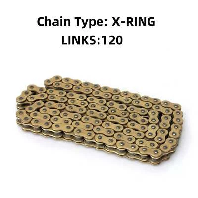 520 Chain 120 Links For Husaberg FE250 FE450 TE250 TE300 TE450 08-14 09 10 Gold - Image 1 of 4