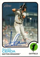 2022 Topps Heritage Minor League Allan Cerda ROA-AC Real One Autograph Auto