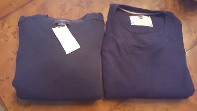 Negro Marrón (Lord & Taylor) - Dos sudaderas de algodón para hombre - L - nuevas con etiquetas Foto 1 de 3