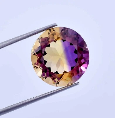 13 x 13 MM Natural Bi-Color Bolivia Ametrine Untreated Loose Gemstone Certified - Image 1 of 4