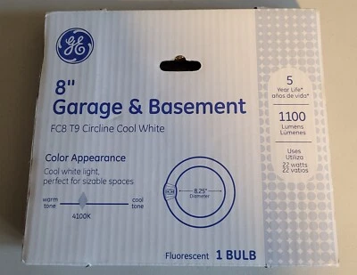 General Electric GE FC8 T9 Circline Cool White 8" Garage Basement Light 4 Pin - Image 1 of 3