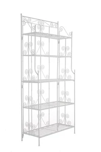 Estantería Decorativa de Hierro Ciara Plegable con 5 Estantes en Estilo Rústico - Imagen 1 de 2