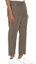 NWT Neuw Studio Pleat Pant Size 32 x 28 Relaxed Waist Crop Leg Military Brown