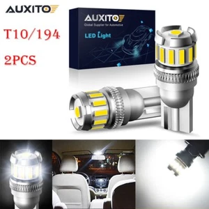 2X AUXITO T10 194 W5W LED Interior Wedge Plate Side Light Lamp Canbus Bulb White - Picture 1 of 12