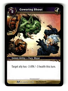 World of Warcraft TCG Blood of Gladiators Trading Card Cowering Shout #76 C - Picture 1 of 4