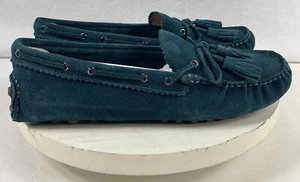 Coach #Q1872 Nadia W/Tassel Green Suede Leather Driving Moccasins Size 10 B - Picture 1 of 9