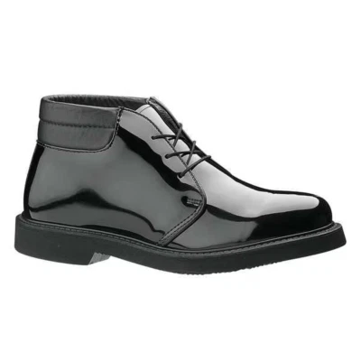 Bates Youth Boys High Gloss Chukka Black Leather Dress Shoes Size 3.5 E - Image 1 of 4