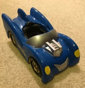 Batman Batmobile Fisher Price Little People Blue Toy Car Sound Working Mattel - Bild 1 von 12