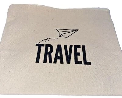 Bolsa de Maquillaje de Lona Estuche de Cosméticos Bolsa Gráfico “Viaje” Foto 1 de 4