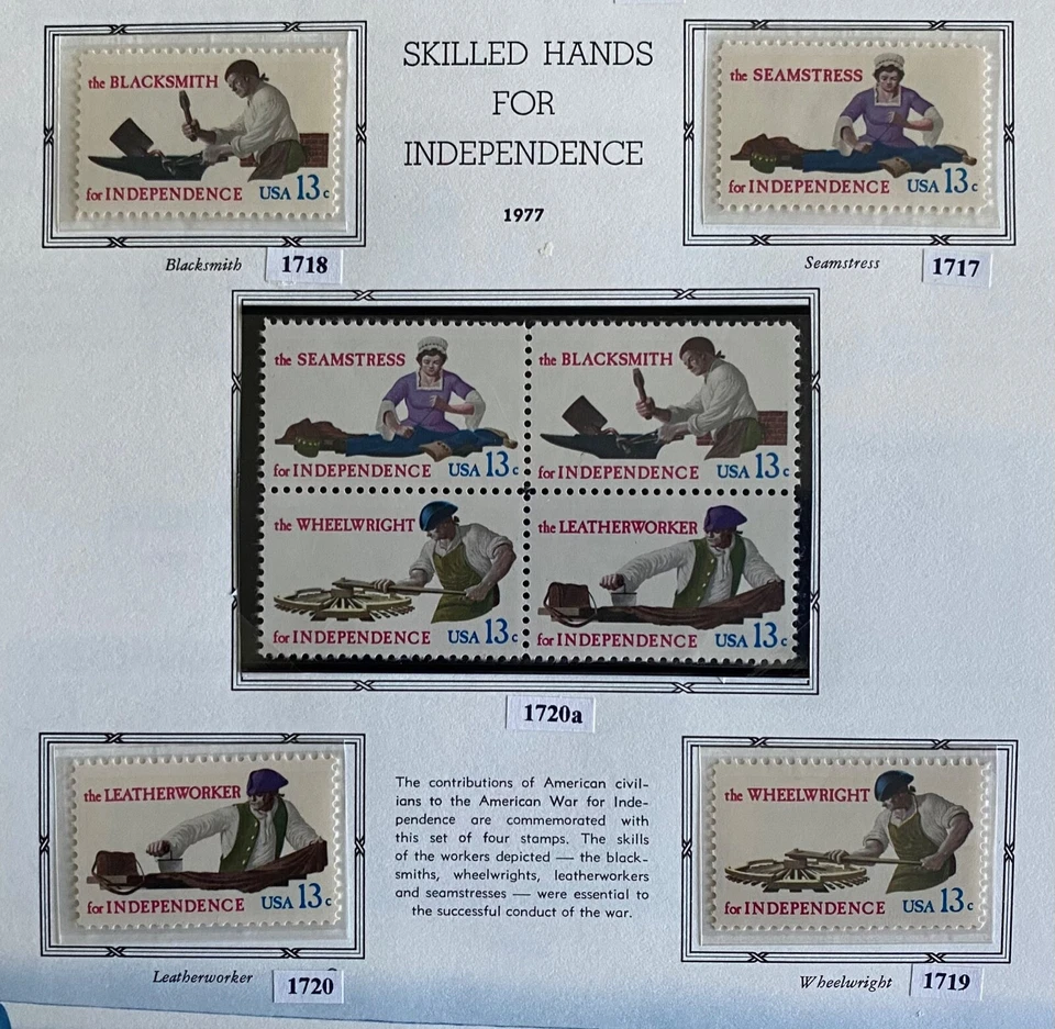 US 1977. Skilled Hands For Indepence. Sc#1717-20.20a.( Block of 4).MNH. - Image 1 of 1