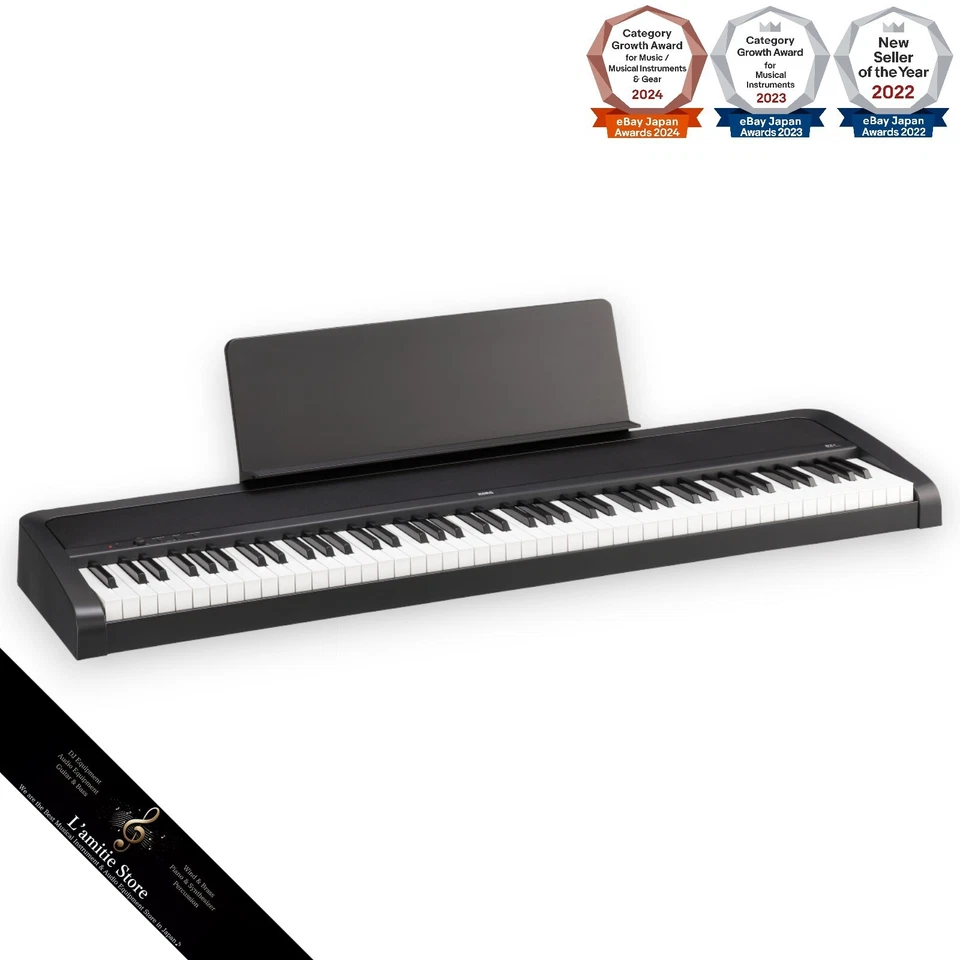KORG B2+ 88-Key Digital Piano USB MIDI Acoustic Piano Touch 12 Sounds Black BK - Image 1 of 4