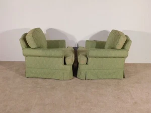PR Vintage Lillian August for Drexel Overstuffed Occasion Arm Club Tub Chairs - Picture 1 of 21