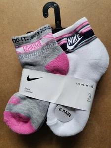 Nike Niñas 6 Pares Calcetines Ligeros al Tobillo 6pk Calcetines Deportivos Talla XS Rosa Púrpura - Imagen 1 de 17