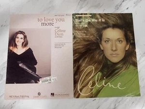 Celine Dion Sheet Music Lot: To Love You More & That's The Way It Is - Picture 1 of 2