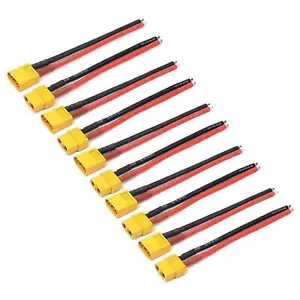 5 Pairs Lipo XT60 Connector Plug w/100mm 14AWG Silicone Cable Wire 10cm Adapter - Picture 1 of 6