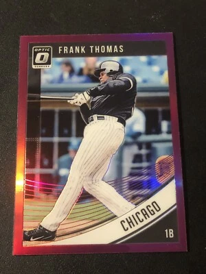 2018 Panini Donruss Optic Purple Prizm Frank Thomas #81 HOF - Image 1 of 2