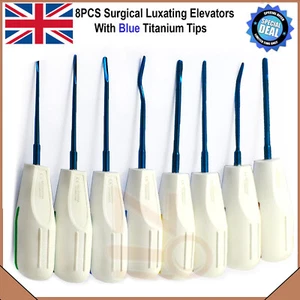 Elevadores de raíz dental luxantes puntas de titanio azul conjunto de extracción de cirugía dental - Imagen 1 de 10