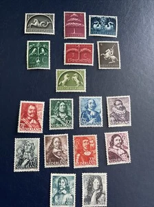 Netherlands 1943, MNH 2 Full Sets - 17 Stamps, XF Condition, See Photos - Picture 1 of 9