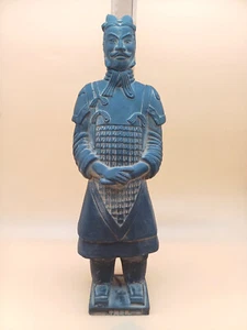 Terrakotta-Krieger China, schwarzbraun, Ton 38 cm 1,9 kg gebraucht guter Zustand - Bild 1 von 14