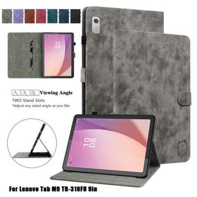 Case For Lenovo Tab M9 TB-310FU Tablet 9 in Retro Leather Flip Card Holder Cover - Image 1 of 4