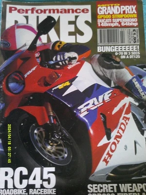 Performance Bikes 2/94 Honda RC45, Yamaha FZR600/1000, Suzuki GSX-R400RR, 500GPs - Image 1 of 4