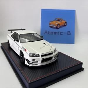 Maquillaje 1:18 Nissan Skyline GT-RV ·Espec N1 (BNR34) 2021 modelo de coche de resina blanca - Imagen 1 de 16