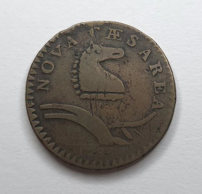 Nueva Jersey 1786 cobre - Maris 24-P - viga de arado curva - fina Foto 1 de 2