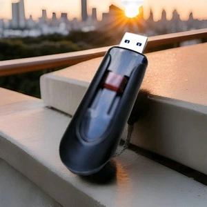 USB-Stick 64GB USB3.0 138MB/s USB3.2 Gen1 Schwarz mit LED - Bild 1 von 3