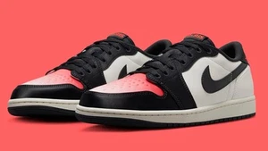 Nike Air Jordan 1 Retro Low OG X PSG Mens Size US 14 Black White Infrared Shoes✅ - Picture 1 of 13