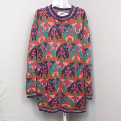 Suéter Vintage Smythe & Company Lino Algodón Colorido Estampado M Foto 1 de 4