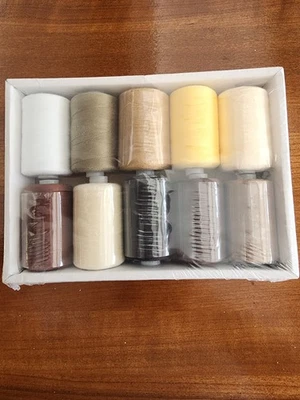 10 Pack Of Surger Thread Spools - Neutral Colors - Image 1 of 4