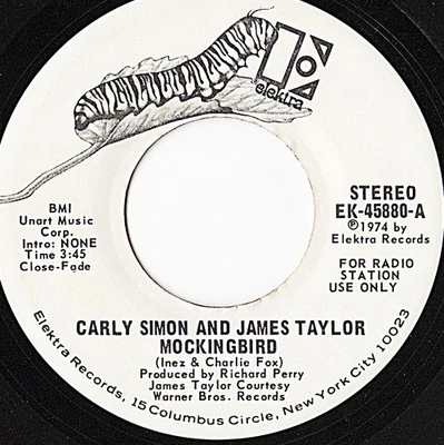 Carly Simon And James Taylor – Mockingbird Stereo/Mono Promo NEVER PLAYED! - Image 1 of 4