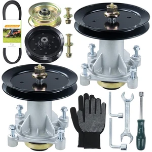 Paquete de 2 Kit de montaje de husillo engrasado 587819701 con polea 197473 532196106 id... - Imagen 1 de 9