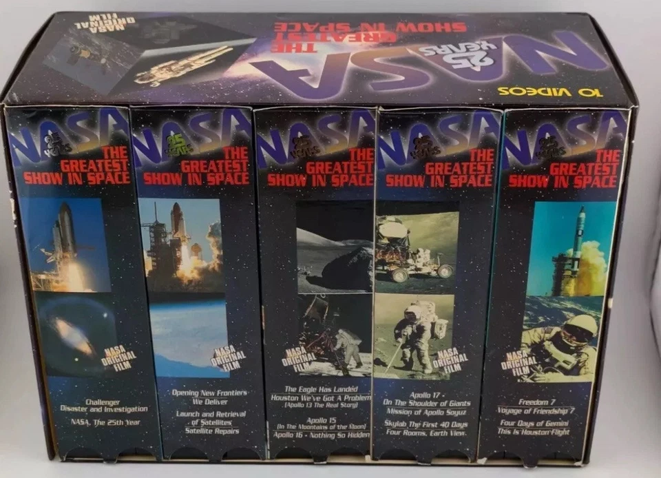 25 Years of NASA: The Greatest Show in Space - 10 VHS Tapes Excellent Condition - Image 1 of 1