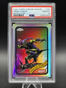 2025 Topps Cromo Marvel Duende Verde Refractor PSA 10 Gemas Como Nuevo (¡Pop 3!!!) #161 - Imagen 1 de 2