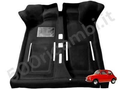 FIAT 500 126 EPOCA MOQUETTE NERA TAPPETO PREFORMATO RIVESTIMENTO INTERNO PAVIMEN