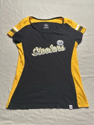 Pittsburgh Steelers Women's Small Short Sleeve Shirt Majestic Fan Apparel - Image 1 of 4