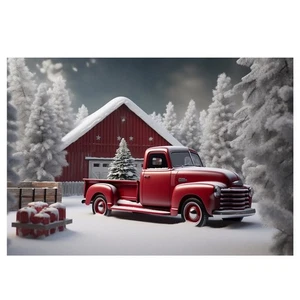 Weihnachten Hintergrund Stoff Party Neujahr Vintage Roter  Kinder Fotost1705 - Bild 1 von 10