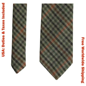 Vintage W. Bill Ltd. Bond Street London Tweed-Krawatte Wolle Karo Made in Scotland - Bild 1 von 11