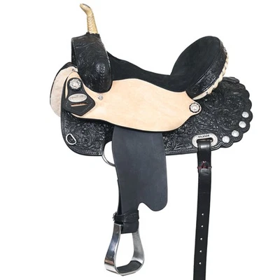 HILASON Western Horse Saddle American Leather Treeless Trail Barrel | for Horses - Image 1 of 4