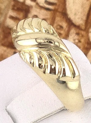 Anillo oro macizo 14k* Alto pulido** tamaño 7***8 mm ancho*** WB206 Foto 1 de 4