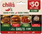 Chilis $50 E-Gift card value 5 x $10 Pinless Online In Store READ Maggiano