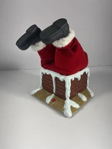Gemmy Animatronics Weihnachtsmann steckt im Schornstein fest sprechend & Beine treten GETESTET FUNKTIONIERT - Bild 1 von 5