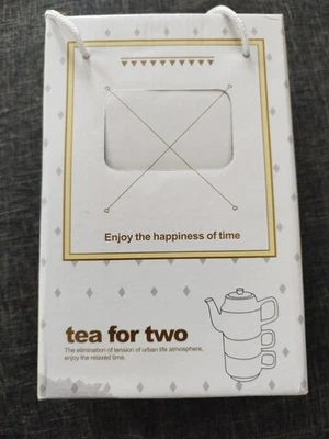 "Tea for Two" - Kleines Teeservice mit Kanne,  2 Tassen + Tee-Ei - Bild 1 von 4