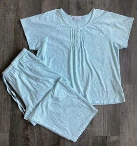 The Vermont Country Store Womens 1X Pajamas Cottage Core 2 Pc Floral Pockets - Picture 1 of 18